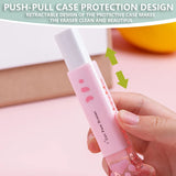 1-8Pcs New! Kawaii Cat Paw Rubber Erasers Retractable Pencil Eraser for Kids Students School Home Office Writing Drawing
