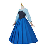 Adult Anime Mermaid Ariel Princess Cosplay Costumes Long Sleeved Waist Princess Gown Dress Girls Stage Performance Party Costume