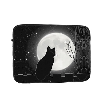 Black Cat Laptop Bag Tablet Notebook Case For Hp Dell Lenovo Computer For Macbook Air Pro Retina 10-17 Sleeve