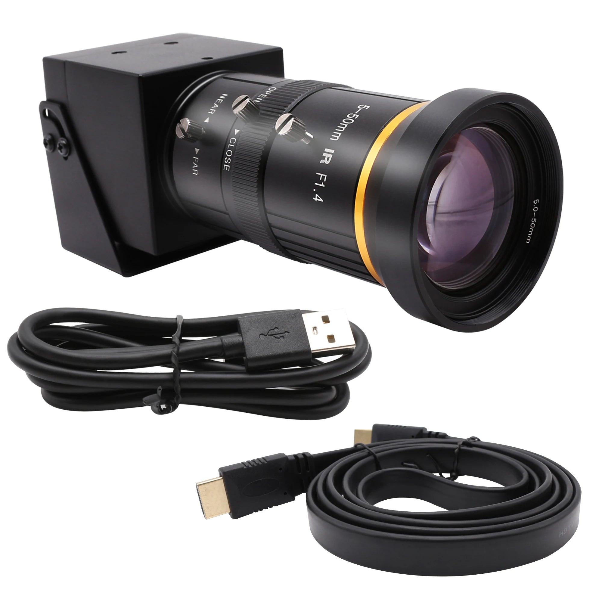 ELP 4K HDMI Camera H.264 Video Conference USB Camera with 2.8-12mm Manual Zoom Lens IMX415 Industrial CCTV Camera for Windows