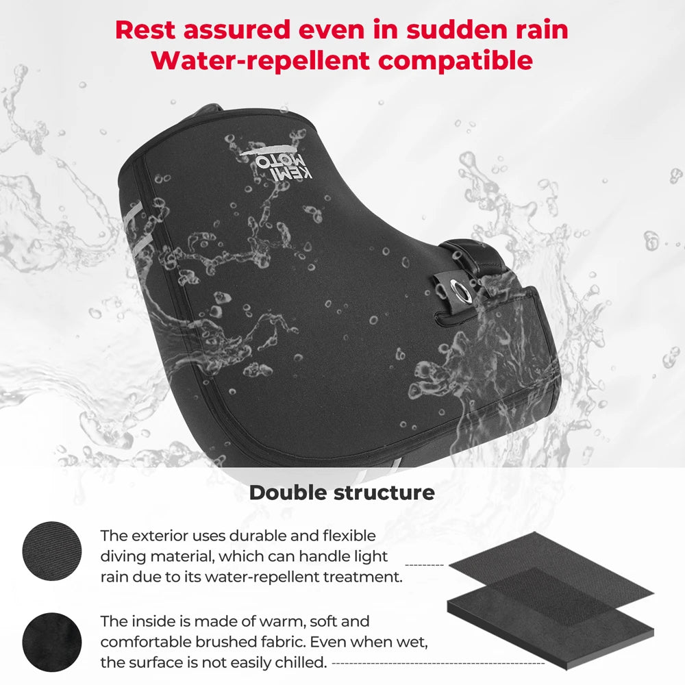 KEMITOUR Motorcycle Handlebar Gloves Scooter Hand Bar Winter Gloves Windproof Waterproof Washable For ATV Snowmobile