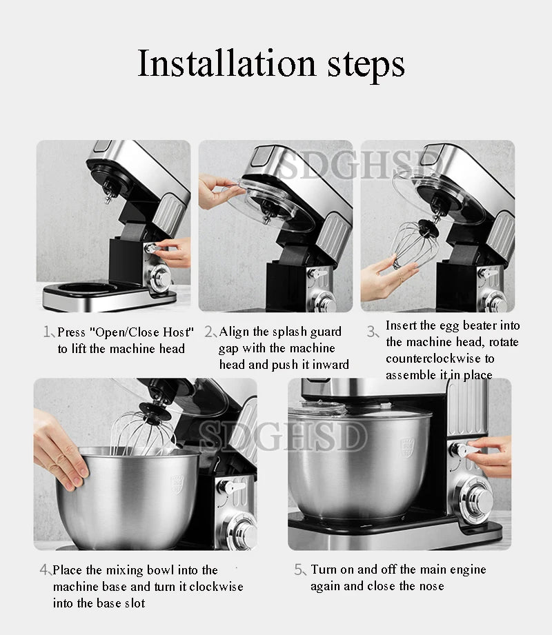 Culinary Robots Candy Home Food Processing Electric Meat Grinder Mixer Kitchen Mixers Appliances Blender the Dough Machine