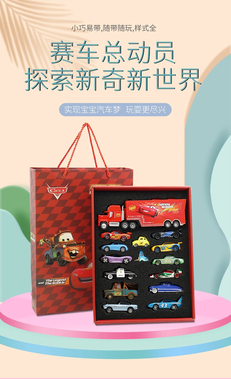 Disney Pixar Cars 3 Metal Diecast lightning McQueen Mater Champion Car Model Toy Gift Set Jackson Uncle Truck Boy Birthday Toys