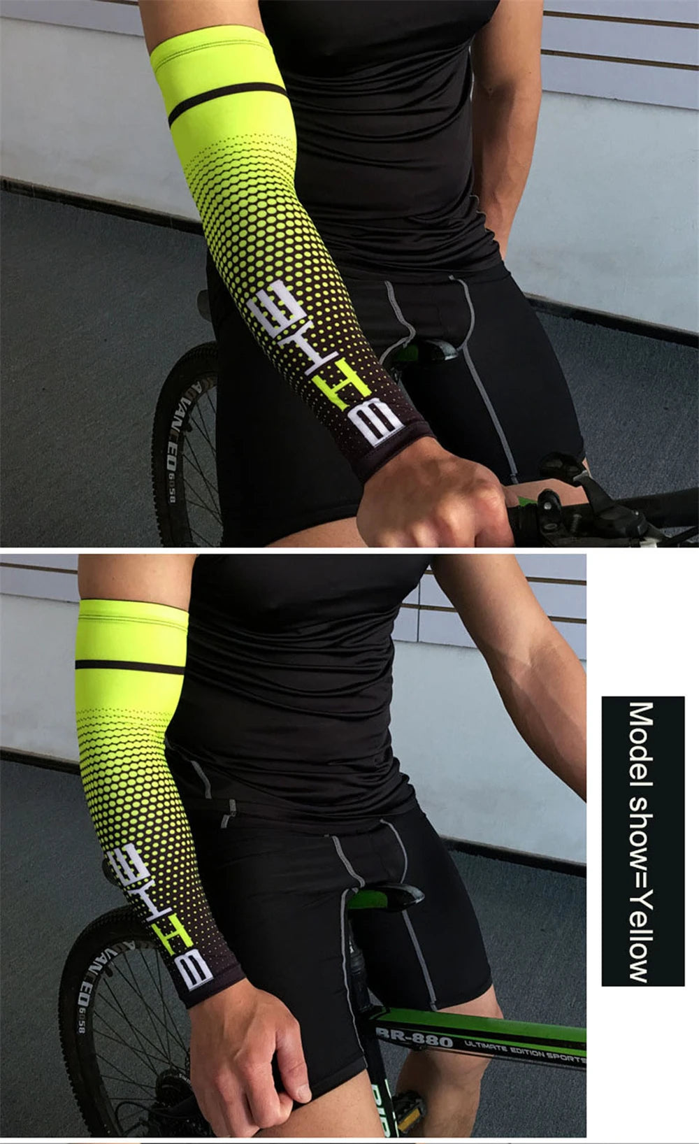 1 Pair Unisex Cycling Running Sports Sleeve Arm Cooling Sleeves UV Sun Protection Cuff Cover Protective Elastic Arm Sleeves New