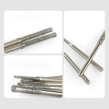 5pcs 0.8/1/1.2/1.5/1.8/2/2.5mm Diamond Coated Drill Bits With 2.35mm Shank Glass Jade Amber Jewelry Glass Diamond Drill Bit