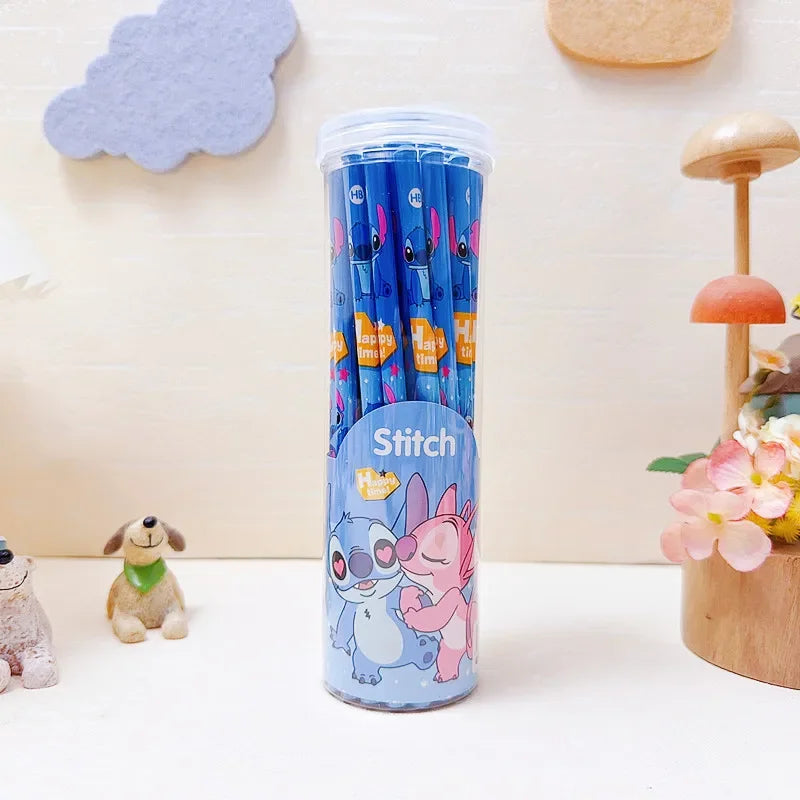 12pcs/30pcs Anime Pencil Lilo&Stitch Series Kids Stationery Pen School Supplies Cute Pencil Sharpener Toys Birthday Gifts