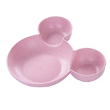 Kid Cartoon Mouse Mickey Bowl Plates Lunch Box Kid Baby Kids Infant Rice Food Bowl Plastic Dinnerware