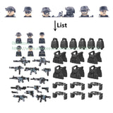Military Special Forces Action Figure Building Blocks Ghillie Suit Weapons Sniper SWAT Ghost KSK Police Bandit Boy Toy Gift F029