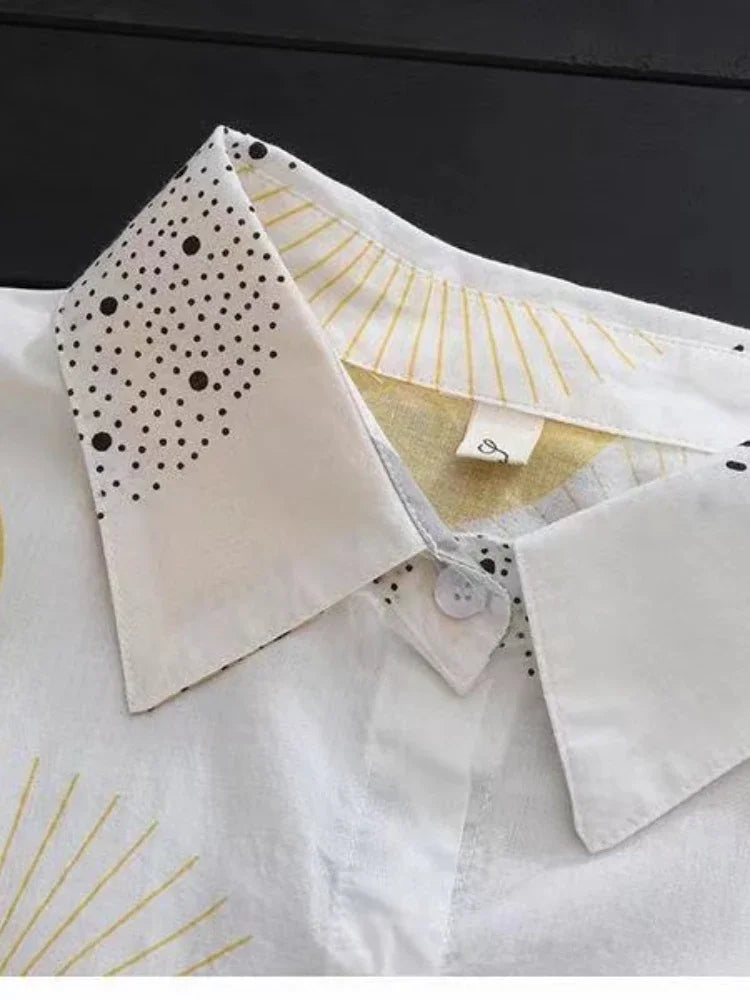 Camisa blanca de moda de talla grande, nueva prenda exterior, blusa elegante para mujer 2023, blusa de diseñador de lujo de estilo coreano para mujer.