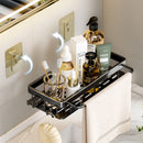 Estante de baño sin taladro, estante de pared para champú, ducha, estante de esquina, estante de almacenamiento para inodoro, accesorios de cocina de aluminio para baño