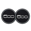 2 alfombrillas de goma antideslizantes para taza de agua de coche, impermeables, para Fiat 500, 500C, 500X, 500L, Abarth 695, accesorios para coche.