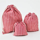Cotton Linen Drawstring Cosmetic Bag Christmas Gift Package Makeup Storage Bags for Travel Wedding