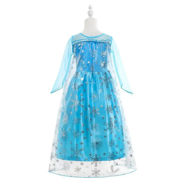Snow Queen Elsa Dresses for Girls Costumes Kids Cosplay Halloween Princess Children Gowns Clothing Party Dresses Outfits 2-10Yrs