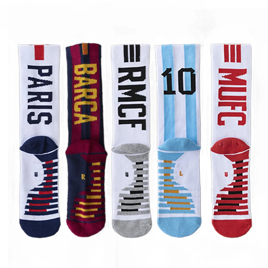 1 par - 5 pares, calcetines de fútbol para hombre con entresuela antideslizante y resistente al desgaste, calcetines deportivos, calcetines de baloncesto