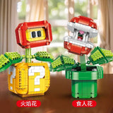 2026 MOC-Tree Supers Chomper Flower Brothers Bouquet Perpetual Home Decoration Plant Potted Model Building Block Bricks Gift Set