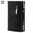 Magnetic Credit Card Holder Luxury Men's Wallet RFID Blocking Pop Up Minimalist Wallet Leather Bank Card Holder Case Vallet for Men