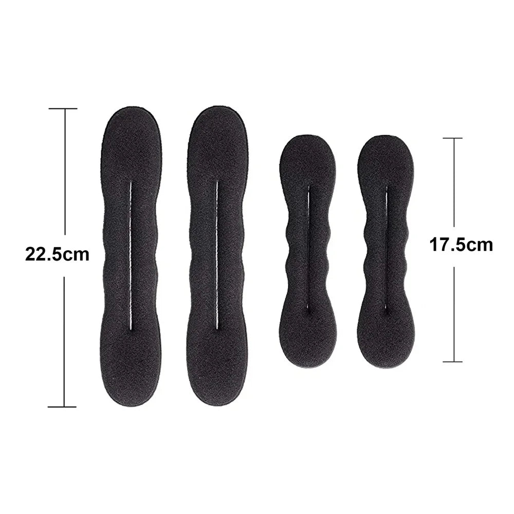 Esponja de plástico laço encaracolado fabricante de cabelo scrunchie bandana torção donut bun modelador hairbands ferramentas penteado