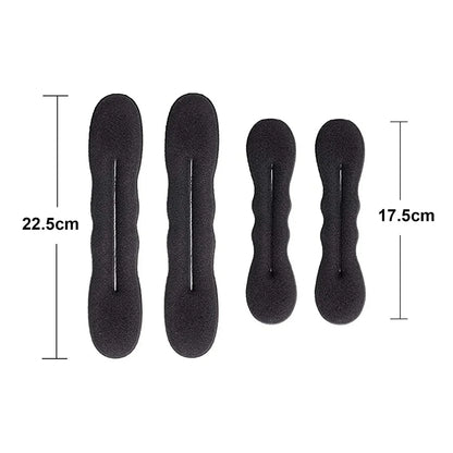 Esponja de plástico laço encaracolado fabricante de cabelo scrunchie bandana torção donut bun modelador hairbands ferramentas penteado