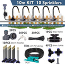 30-5m 1/4" 4/6mm Misting Cooling System 360° Free-bend Adjustable Nozzle Atomizer Sprayer for Outdoor Garden Irrigation Watering