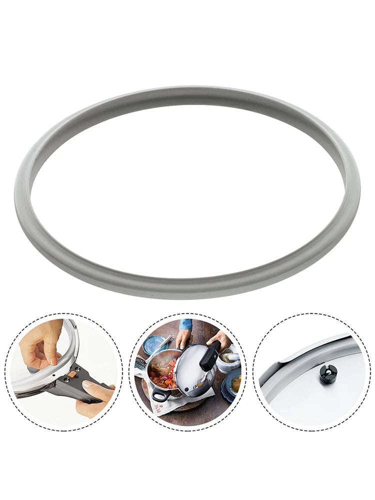 Pressure Cooker Sealing Ring Silicone Grey Replacement Gasket 18cm 22cm 24cm 26cm Seal Ring Kitchen Cookware Accessories