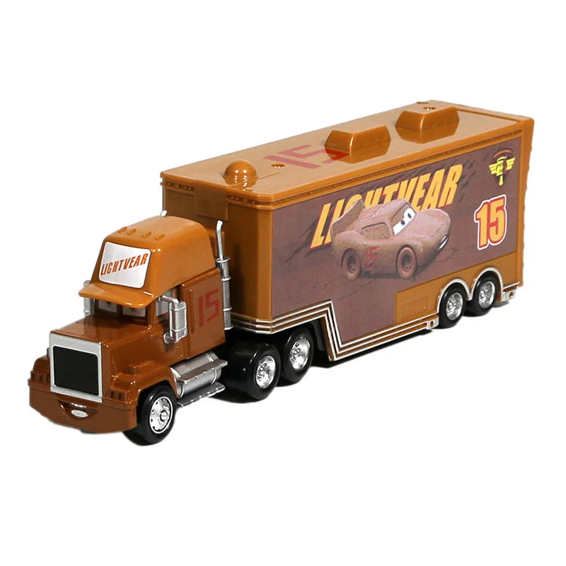 Disney Pixar Cars 2 3 Juguetes Rayo McQueen Camión Jackson Storm Tío Mack 1:55 Camión de fundición Modelo de remolque Niño niños Regalo