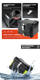 KEMIMOTO 45L/55L/65L Motorcycle Aluminum Case Tail Box Trunk with backrest Universal Top Tail Rear Luggage Tool Storage Box