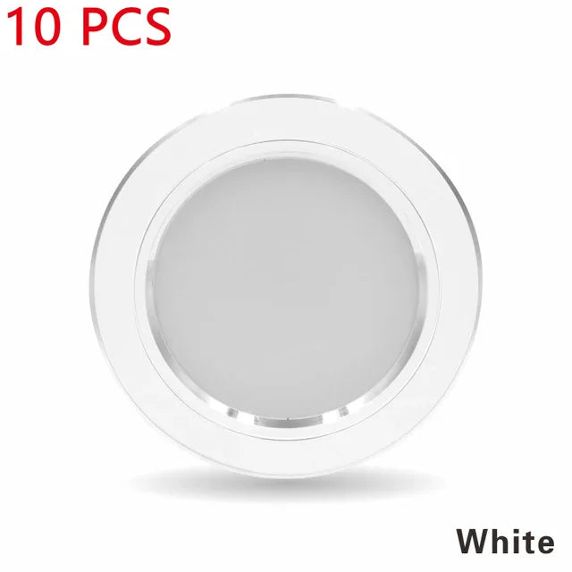 O teto Recessed redondo do brilho 10Pcs alto conduziu o teto Recessed Downlight do quarto interno comercial do ponto 220V 5W 9W 12W15W 18W Entrega rápida 6-9 dias de entrega livre