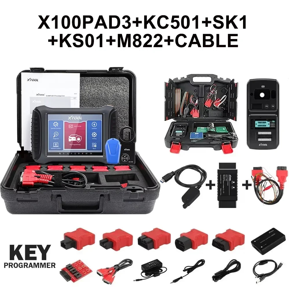 XTOOL X100 PAD3 Elite lMMO Key Programmer All Key Lost Car Diagnostic Tools Automotive Scanner With KC100 Key Fob Programming