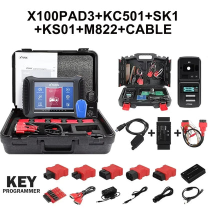 XTOOL X100 PAD3 Elite lMMO Key Programmer All Key Lost Car Diagnostic Tools Automotive Scanner With KC100 Key Fob Programming