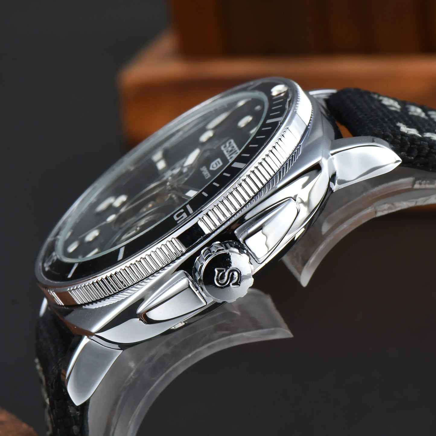 Relojes mecánicos automáticos AAA+ para hombre SEIKO, diseño deportivo, multifunción, correa de cuero, resistente al agua, para uso diario.