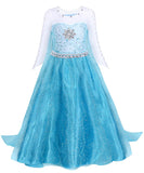 Snow Queen Elsa Dresses for Girls Costumes Kids Cosplay Halloween Princess Children Gowns Clothing Party Dresses Outfits 2-10Yrs