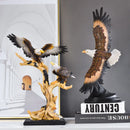 Chinese Style Simulated Eagle Ornaments Resin Decoration for Home Living Room Wine Cabinet Foyer Office Crafts