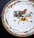 Bone China Tableware Set, Ceramic Luxury Kitchen Dinnerware, Porcelain Bowl, Plate, Spoon Combination, Wedding Gift, Horse Finished