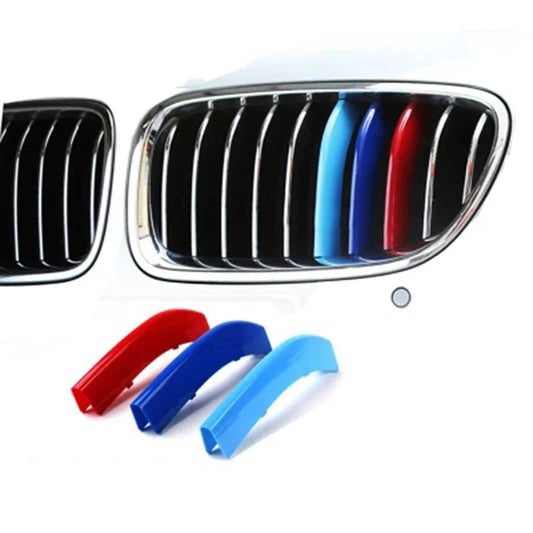 Lote de 3 pegatinas decorativas para rejilla de coche, para BMW E46, F30, E90, Serie 3, accesorios para BMW.