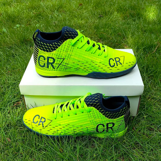New Men Soccer Shoes Turf Indoor Long Spikes High Ankle Football Field Boots Training Ultralight Futsal Cleats Football Shoes
