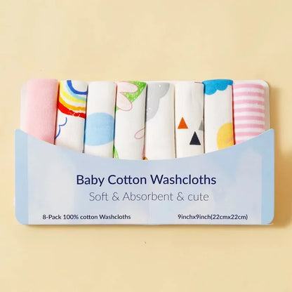 5/8 Pcs Cotton Newborn Baby Towels Set Saliva Towel Nursing Towel Baby Boys Girls Bebe Toalha Washcloth Handkerchief Cloth Wipes