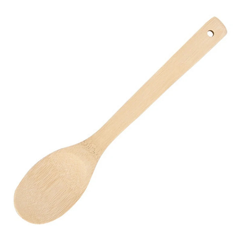 Espátula antiadherente para sartén de bambú natural, cuchara, utensilios de cocina, pala para wok, accesorios de cocina