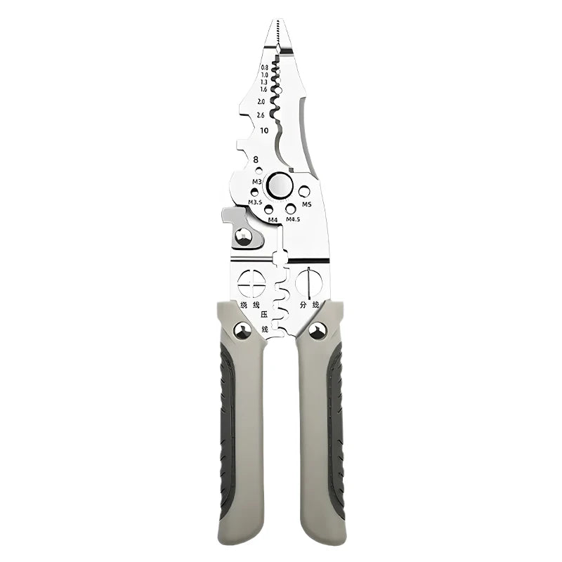 Wire Stripping Pliers Multi-Function Electrician Tool With Crimping Cutting and Wrench Features Foldable Design for Easy Storage