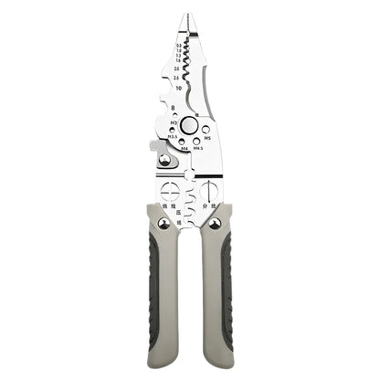 Wire Stripping Pliers Multi-Function Electrician Tool With Crimping Cutting and Wrench Features Foldable Design for Easy Storage