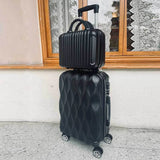 Luggage Set of 2 Pieces, Carry-On Luggage Bag 20inch Portable Small Suitcase Set 14inch Handbag Trolley Case with Universal Wheels Lightweight Travel Gift Code Lock Suitcase