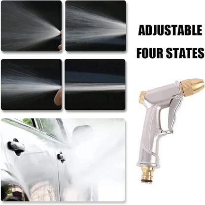 Spray Gun High Pressure with Full Brass Nozzle Handheld Water Nozzle Pistol Grip Sprayer for Watering Garden/Sidewalk/Car Wash