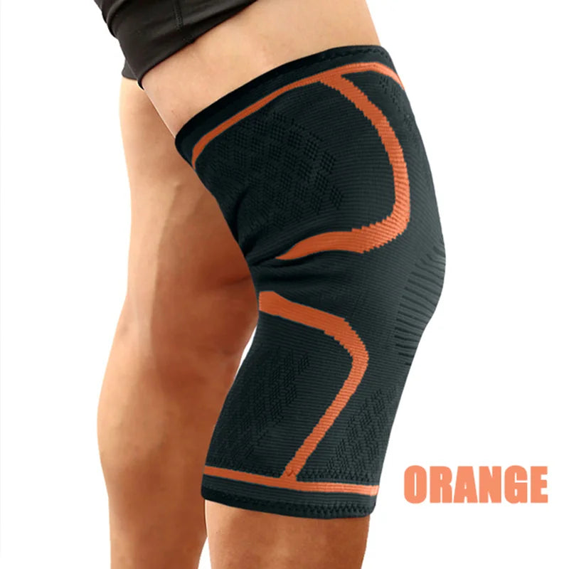 1 Unidade de Joelheira de Compressão Elástica em Nylon para Fitness, Corrida, Ciclismo e Esportes (Basquete/Vôlei)