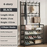 Multi-layer Shoe Rack Household Integrated Coat and Hat Rack Simple Multifunctional Shoe Cabinet for Entryway