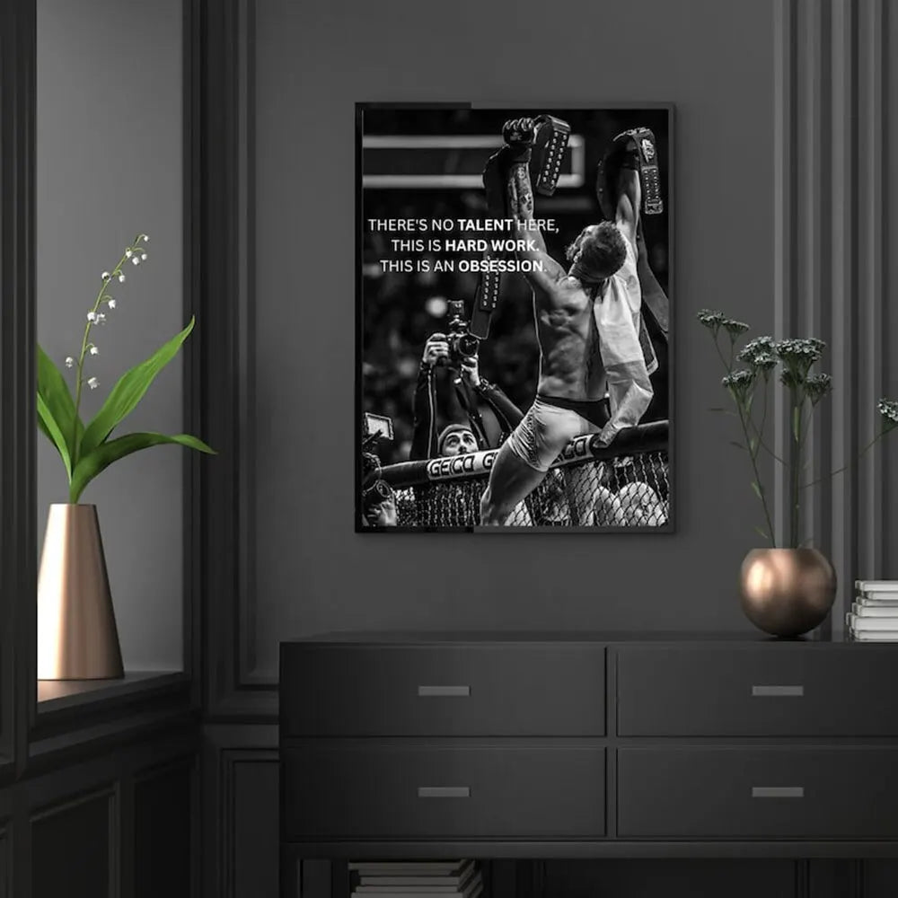 Motivational Conor McGregor Boxing Canvas Print  Professional Boxer Poster Wall Art for Gym Home  Office Decor