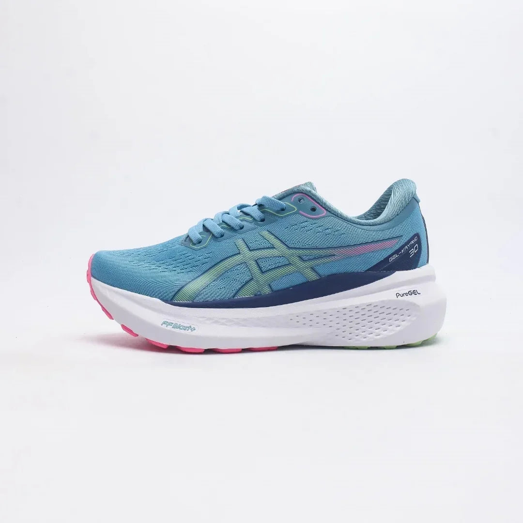 Zapatillas de running Asics Gel Kayano 30 para mujer, color negro, caña baja, antideslizantes, transpirables y ligeras.