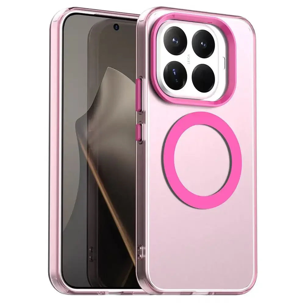 Luxury Matte Candy Magnetic Wireless Charging Transparent Case For Redmi Xiaomi 14T Pro 15T 15TPro For Magsafe Shockproof Cover