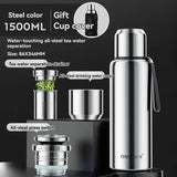 1.5L Thermos Bottle Insulated Water Bottle Hot water bottles stainless steel tea coffee cup Vacuum Flask mug thermal containers