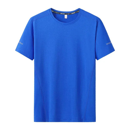 Camiseta para hombre, talla grande 5XL/6XL, secado rápido, cuello redondo, manga corta, talla grande, talla extragrande
