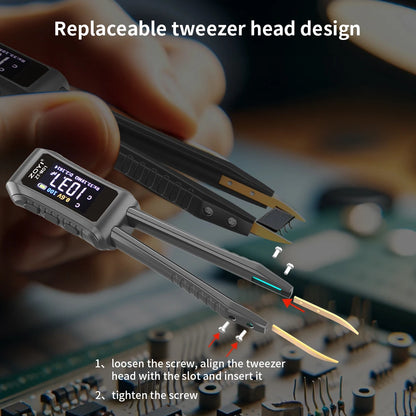Mini pinza inteligente ZOYI MD1, comprobador LCR SMD ESR, resistencia, capacitancia, inductancia, continuidad, diodo, herramientas de medición