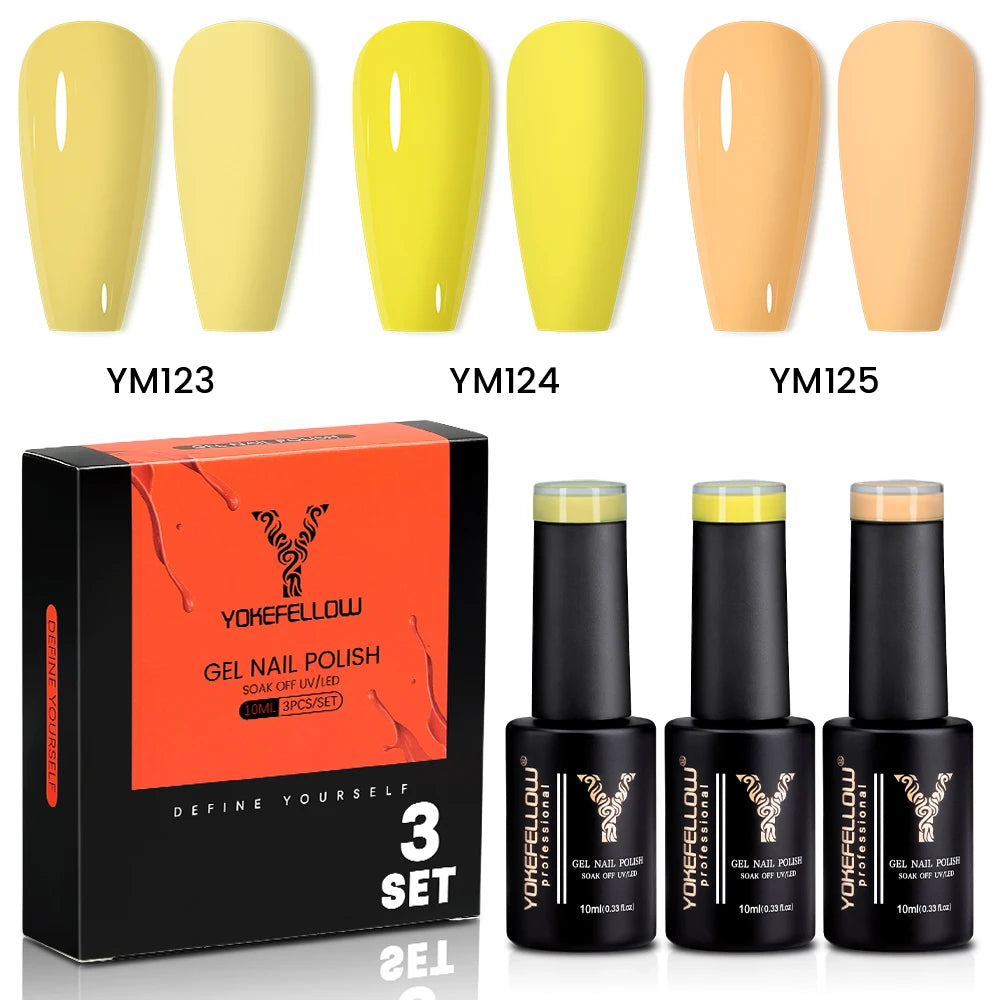 NEW YOKEFELLOW 10ml Crystal Jelly Nude Red Pink Gel Nail Polish Transparent Semi-permanent UV Gel Nail Art Soak Off Gel Varnish
